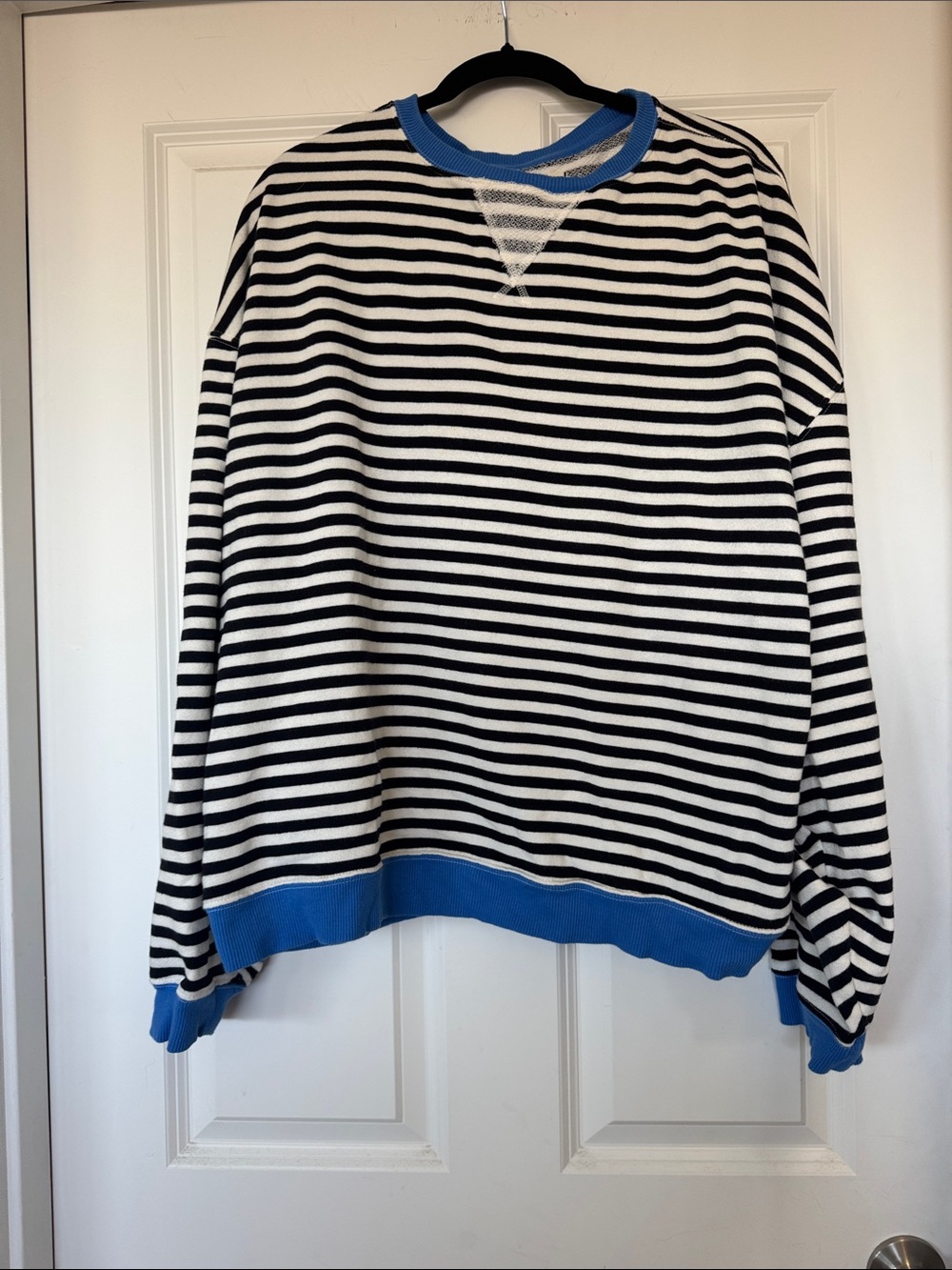 Free People Striped Crewneck Sweater